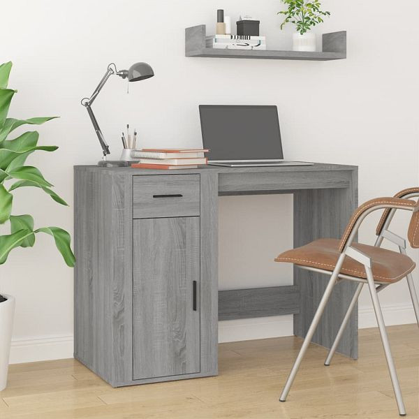 vidaXL Schreibtisch Grau Sonoma 100x49x75 cm Holzwerkstoff, 816790