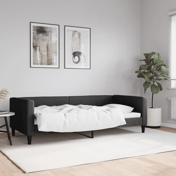 vidaXL Tagesbett Schwarz 90x200 cm Stoff, 353985, 8720845952808