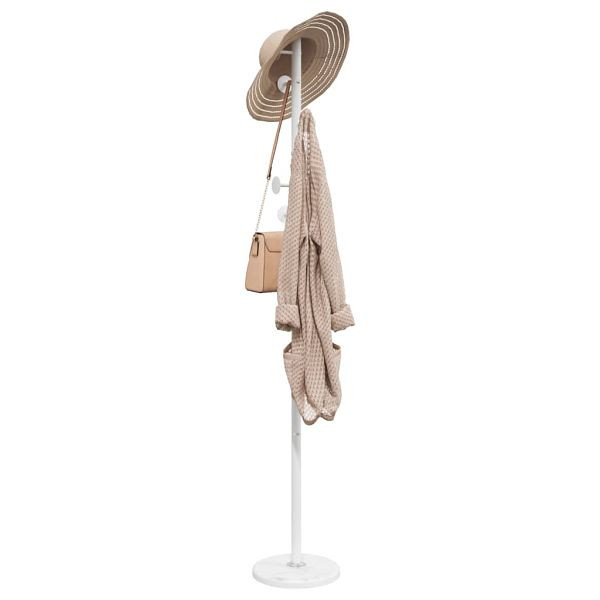 vidaXL Garderobenständer Weiß 176 cm Pulverbeschichtetes Eisen, 377095