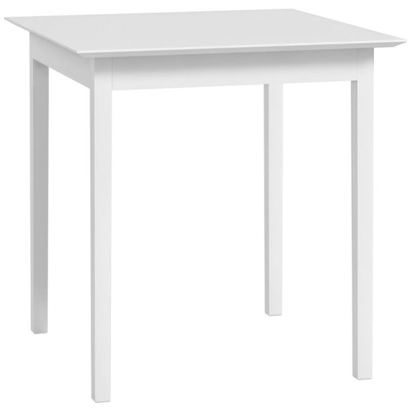 HOMCOM Küchentisch Esstisch Quadratischer Tisch, modernes Design, 75 cm x 75 cm x 76 cm, Weiß, 83A-089V00WT