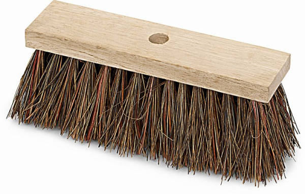 Nölle Straßenbesen, Piassava, 32,5 cm, 6 x 15 Reihen, Flachholz, Stielloch, VE: 10 Stück, 240200
