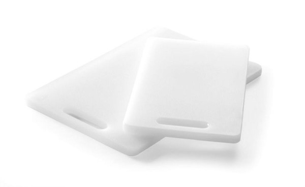 Hendi Schneidbrett mit Griff, LxBxH: 250x150x10 mm, Weiß, 826348