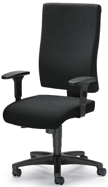 Deskin Bürodrehstuhl COMFORT R BIG inkl. Armlehnen, Fußkreuz Polyamid schwarz, Bezug, Stoff Farbe schwarz, 260568