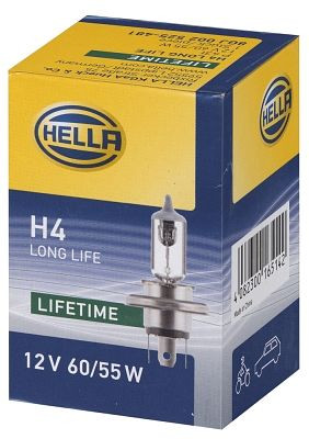 HELLA Glühlampe - H4 - Long Life up to 3x longer lifetime - 12V - 60/55W - Schachtel, 8GJ 002 525-481