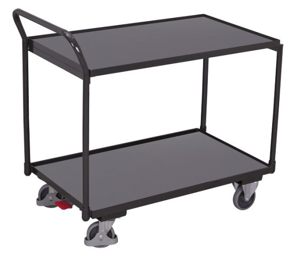 VARIOfit Tischwagen mit 2 Ladeflächen, Außenmaße: 975 x 525 x 1.010 mm, RAL 7016 anthrazitgrau, sw-500.500/AG