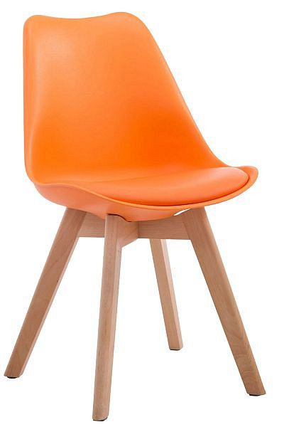 CLP Besucherstuhl Borneo V2 Natura Kunstleder, orange, 151996009