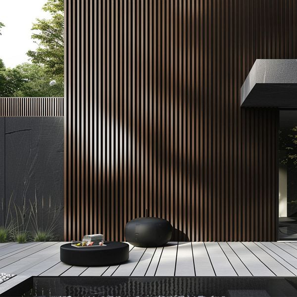 HOME DELUXE WPC Fassadenverkleidung DUVAR, Nussbaum 2 m², 72651