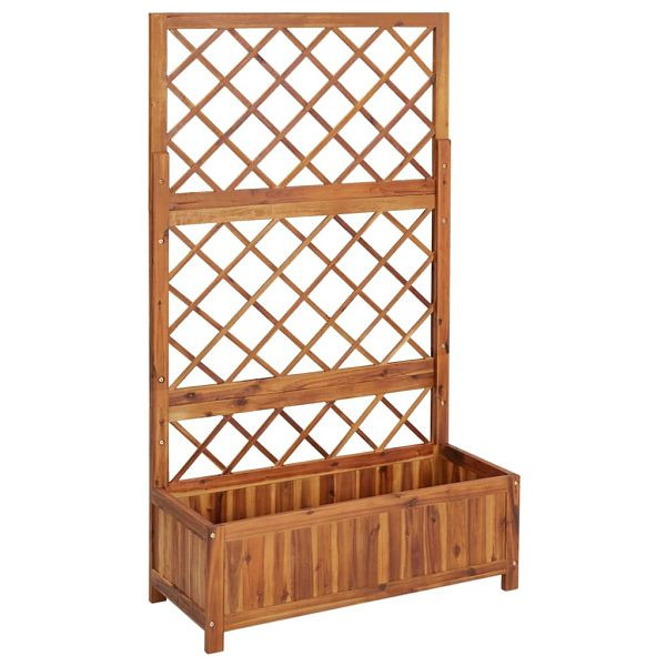 vidaXL Hochbeet mit Spalier 85x38x150 cm Massivholz Akazie, 316542