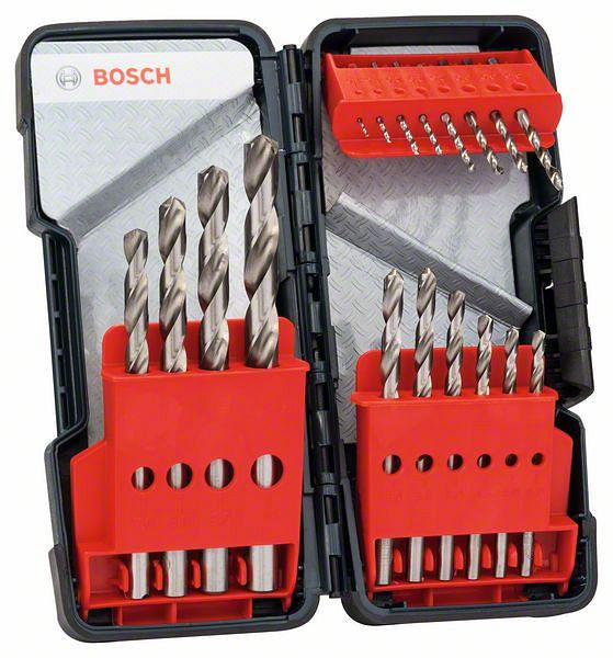 Bosch Metallbohrer-Set HSS-G, Toughbox, 18-teilig, DIN 338, 135°, 2607019578