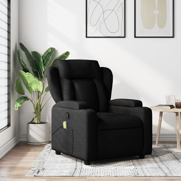vidaXL Massagesessel Schwarz Stoff, Top-Qualität, 372417