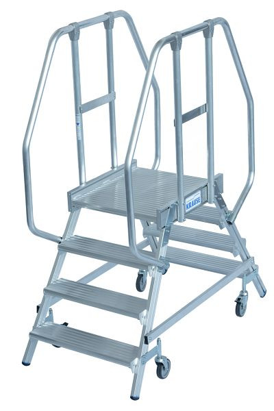 Krause Stabilo Podestleiter, fahrbar 2x4 Stufen, 821089