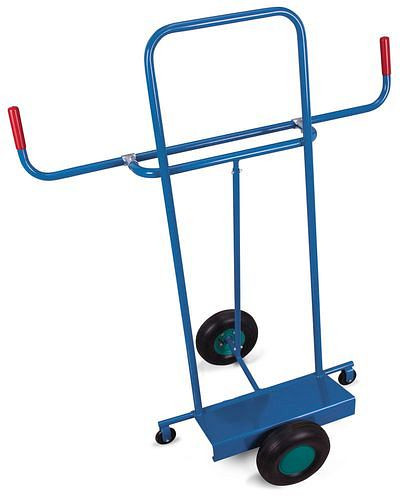 DENIOS classic-line Plattenkarre DENIOS classic-line, Stahl, Luftbereifung, 2 Stützrollen, Schaufel 500x200mm, 250kg, 258218