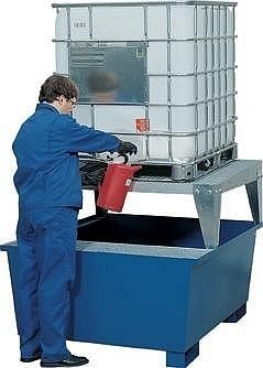 asecos KTC Station Stahl RAL5010, Abfüllbock 1340x1650x1180mm, 8809