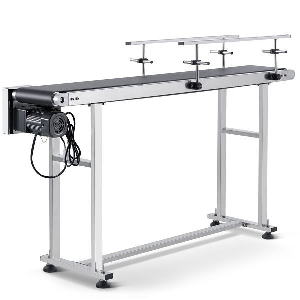 VEVOR Bandförderer 1498,6x198,1mm für Tintenstrahl-Codierungsanwendungen einstellbare Geschwindigkeit (doppelte Leitplanke), PDSSJ59X78INQJ12NV2