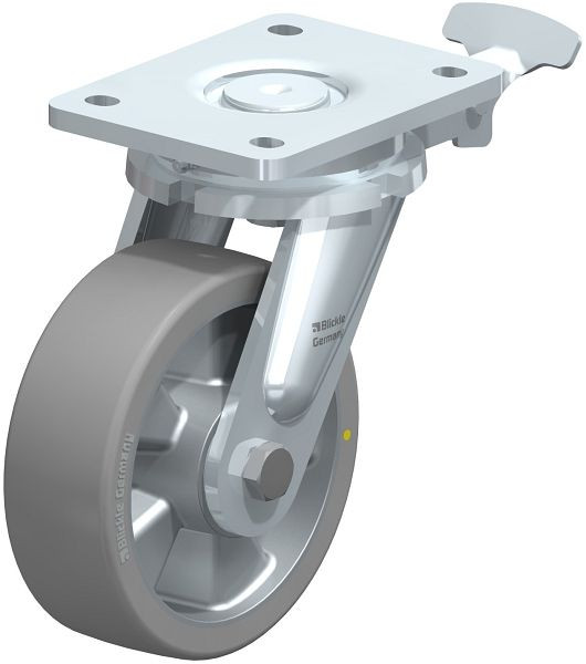 Blickle LO-ALTH 150K-AS-RI4 Stahlgeschweißte Schwerlast-Lenkrolle, Blickle Extrathane®, Grau, 852546