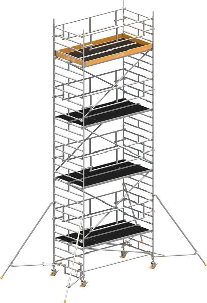 Layher Gerüst Uni Breit P2 SAFETY PLUS mit Doppelgeländer und Gerüststützen, Max. Plattformhöhe: 7,20 m, 1422127