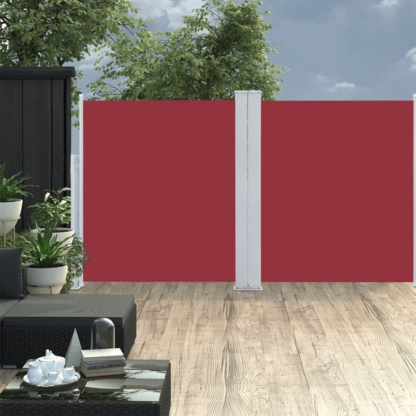 vidaXL Seitenmarkise Ausziehbar Rot 140x600 cm, Top-Qualität, 317993