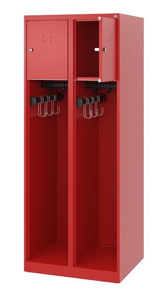 C+P Feuerwehrspind Evolo, Modell YOUNGSTER, 2 Abteile, H1530xB600xT500 mm, Feuerrot, 0490015-20 S10002