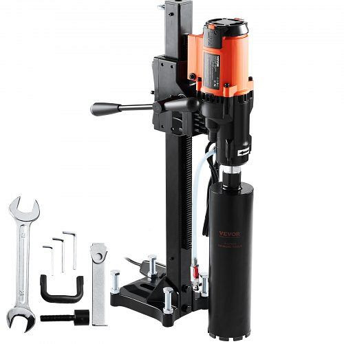 VEVOR Diamant Bohranlage 3200 W Diamantkernbohrmaschine Kernbohrgerät 0-750 U/min Kernbohrmaschine Nass- und Trockenbohren, LSJGSZKJY8425ZBUGV2