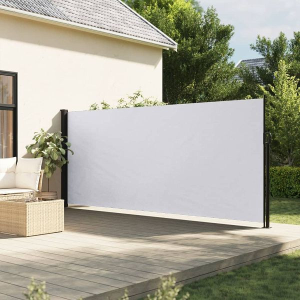 vidaXL Seitenmarkise Ausziehbar Weiß 180x500 cm, 4004451