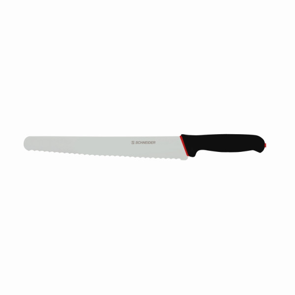 Schneider S-Grip Brotmesser, Welle, Griff: schwarz, rot, 260 mm, 267021