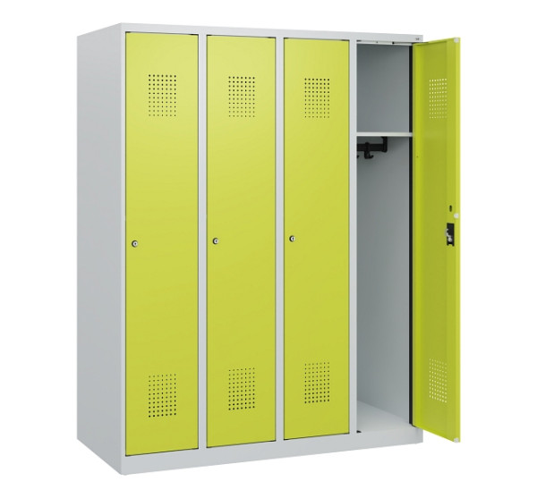 C+P Spind Evolo PLUS, 4 Abteile, 1530x1200x500mm, 7035/0024, Zylinderschloss, 0490005-40 S10042