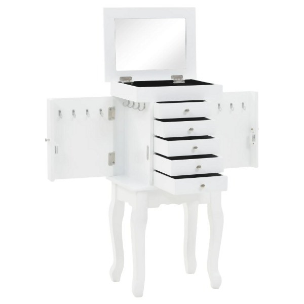 vidaXL Schmuckschrank Weiß, Kiefer, 246960, 8718475699880