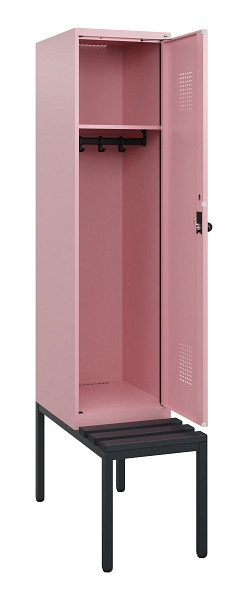 C+P Spind Evolo PLUS, 1 Abteil, 1950x400x815mm, 3015/3015, Drehriegel, Sitzfläche Kunststoff, Sitzbank, 0490505-12 S10078