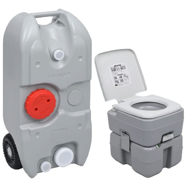vidaXL Tragbare Camping-Toilette mit Wasserbehälter, 3154902