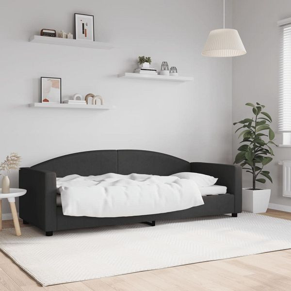 vidaXL Tagesbett Schwarz 80x200 cm Stoff, 354108, 8720845954031