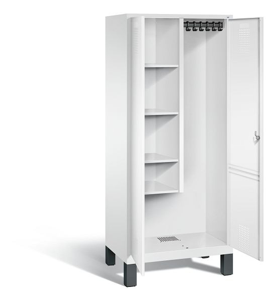 C+P Putzmittel-Spind Evolo, H1850xB810xT500mm, Farbe: Verkehrsweiß, 48110-02 S10099