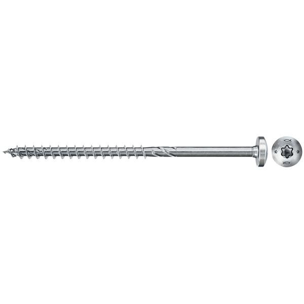 Fischer PowerFast II FPF II PTP 6,0 x 80 BC 50 Pan Head mit Innenstern TX Teilgewinde galvanisch verzinkt, blau passiviert, VE: 50 Stück, 670534