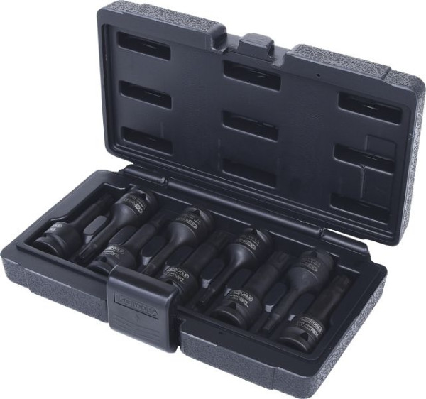 KS Tools 1/2" Kraft-Bit-Stecknuss-Satz für RIBE-Schrauben, 9-teilig, 911.0934