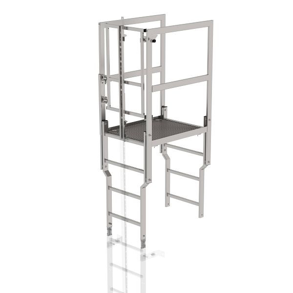 Munk Günzburger Steigtechnik Attika-Überstieg mit SI-Türe Edelstahl und Steigschutzschiene, 068507