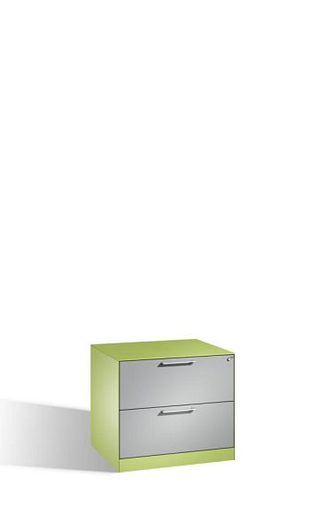 C+P Hängeregistraturschrank Asisto, H710xB800xT600mm, Farbe: Viridingrün / Weißaluminium, Bügelgriff, 146273-212 S10085
