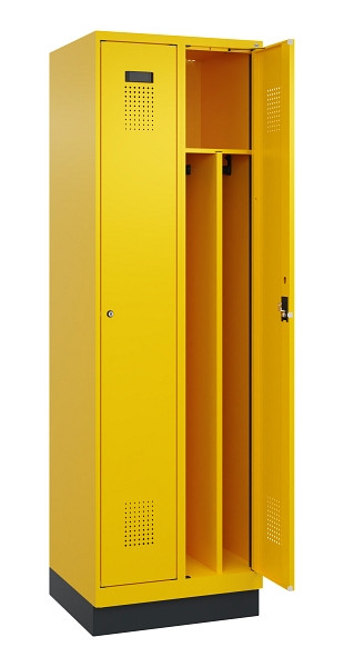 C+P Spind Evolo PLUS, mit Sockel, 2 Abteile, 1950x600x500mm, 1023/1023, Verschluss Zylinderschloss, 049020-20F S10049