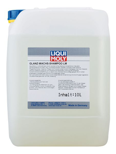 LIQUI MOLY Glanz-Wachs-Shampoo, Kanister Kunststoff, VE: 10 Liter, 8198