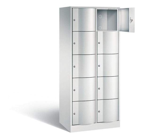 C+P Schließfachschrank Resisto, H1950xB772xT540mm, Farbe: Lichtgrau, 8570-272 S10000