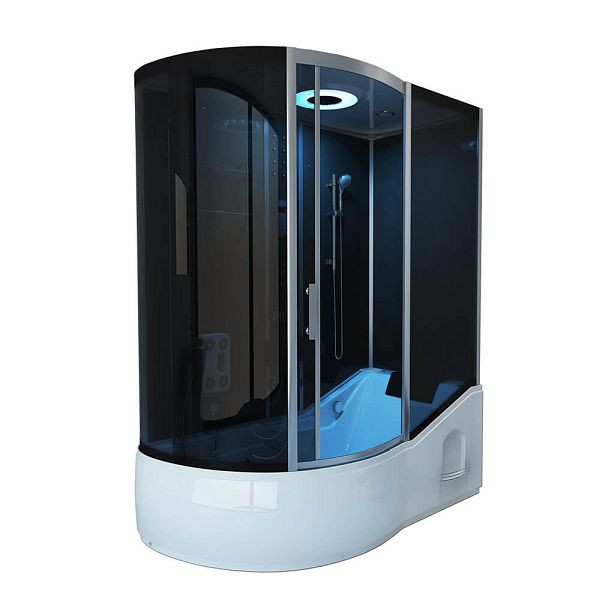 HOME DELUXE Duschkabine ALLIN 2IN1 - Schwarz Links, 1032