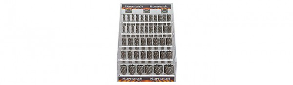 Karnasch Abschließbares Acryl-Display, Gold-Line55 44 HSS-XE unbeschichtete Kernbohrer: Nutzlänge 55mm, Weldonschaft 19mm, 201608