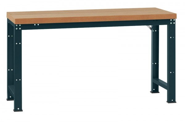 Manuflex Grundwerkbank PROFI Standard mit Multiplexplatte, BxTxH = 1500 x 700 x 850 mm, Anthrazit, WP3015.7016