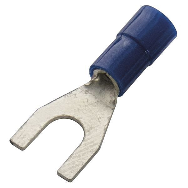 Haupa Gabelkabelschuh blau PVC-isoliert 1,5-2,5 mm², M3, VE: 100 Stück, 260310