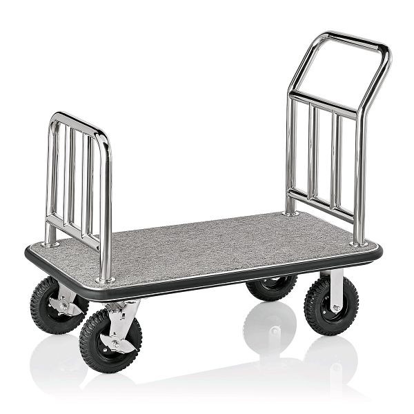 WAS Gepäckwagen, 110 x 62 x 94 cm, Modell 2, silberfarben, Edelstahl, 4425012