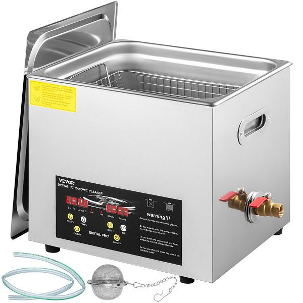 VEVOR 10L Digital Ultraschallreiniger Heizung Timer Schmuck Brillen Reinigung, QXJ10LCSB-400W001V2