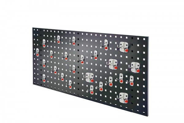 Kappes RasterPlan/ ABAX Lochplatten Einsteigerset 8, RAL 7016, 1 x Lochplatte H 450 x B 1000 mm, 1 x Werkzeughaltersortiment 25-teilig, 3324.08.1008