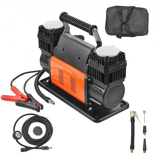 VEVOR 10.6CFM Luftkompressor Reifenfüller Doppelzylinder-Luftpumpe 12V 150PSI, ZXLTCQJSG10CPFKT5V2