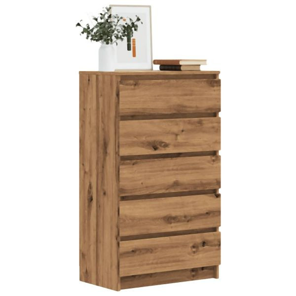 vidaXL Schubladenschrank Artisan-Eiche 60x36x103 cm Holzwerkstoff, 855997
