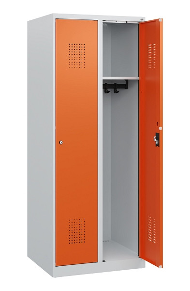 C+P Spind Evolo PLUS, 2 Abteile, 1530x600x500mm, 7035/2004, Zylinderschloss, 0490005-20 S10022