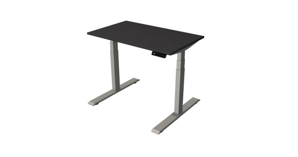 Kerkmann Kompakttisch B 1000 x T 600 mm, elektrisch höhenverstellbar von 630-1270 mm, anthrazit/silber (Montage), 10188713