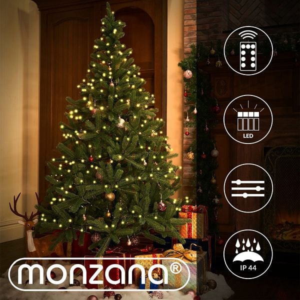 monzana Lichterkette Weihnachten Warmweiß 40m Fernbedienung, 109470